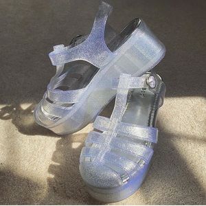 Super cute sparkle jelly shoes